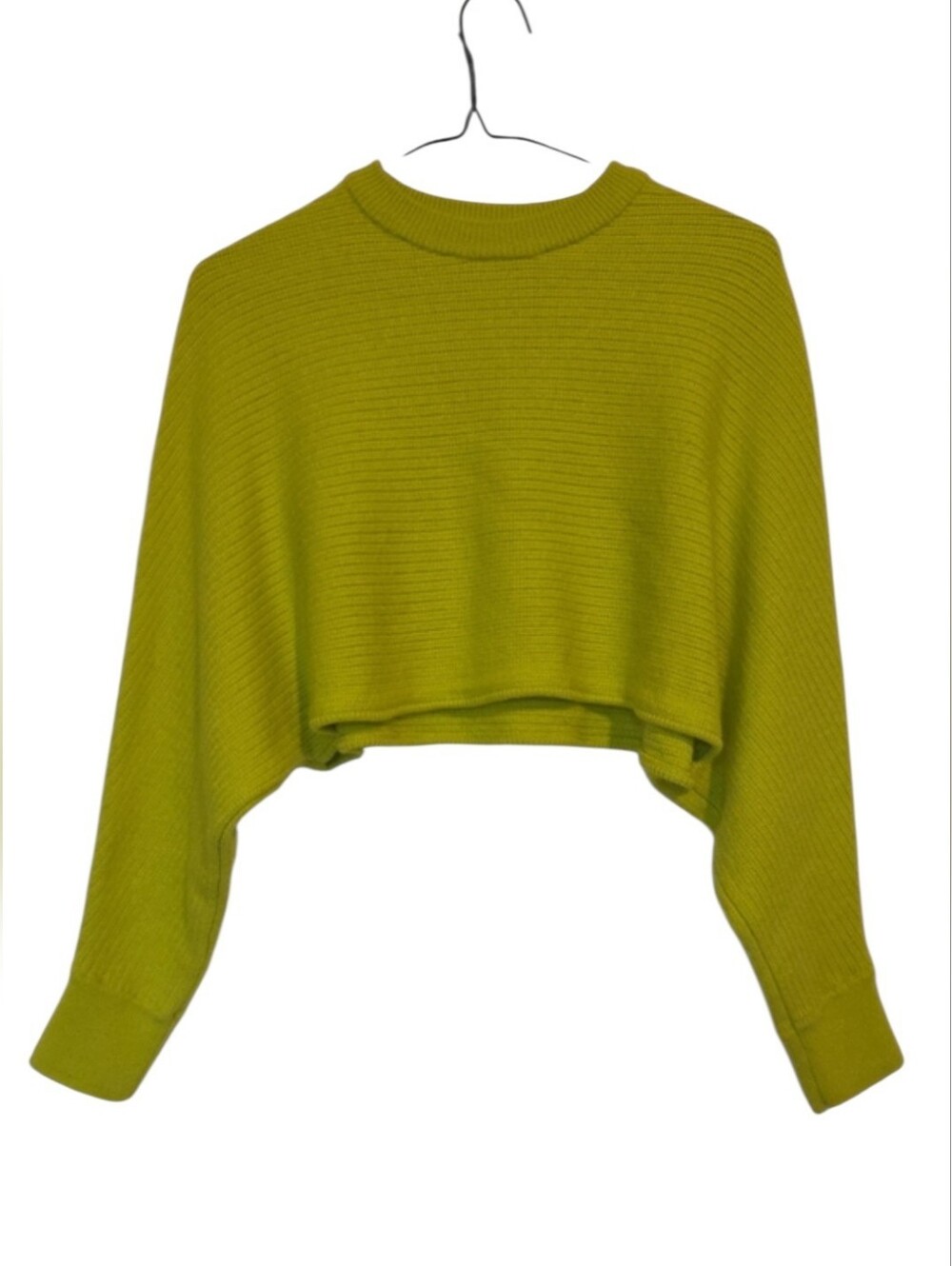 Wilfred Free Lolan Ribbed Crop Knit Merino Wool  Sweater